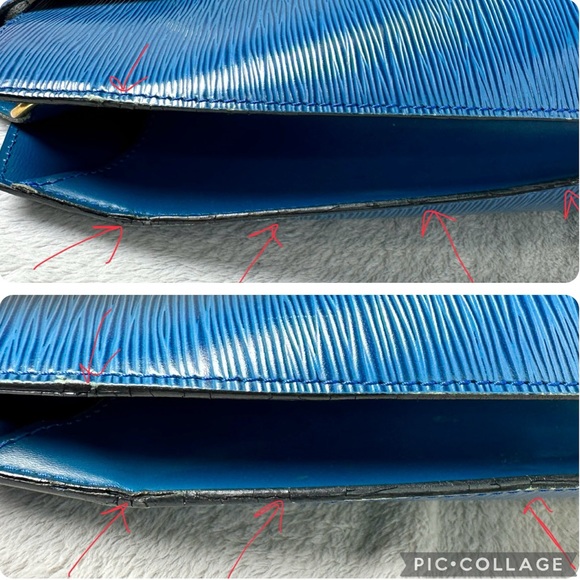 💙Vintage 1993 LV Cluny Blue Epi Leather Bucket Bag - Picture 13 of 15